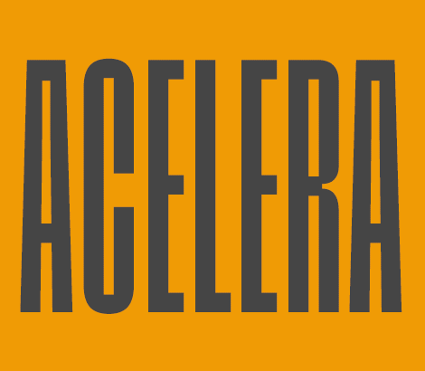 logo acelera em fundo amarelo